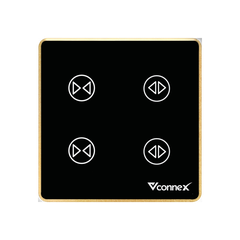 Công tắc rèm đôi viền nhôm Vconnex VCN-WS2CL