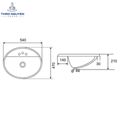 Chậu Lavabo Âm Bàn Đá JOPA JP5-B01