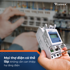 Bộ giám sát tiêu thụ điện năng thông minh 1 pha Vconnex VCN-EM0101