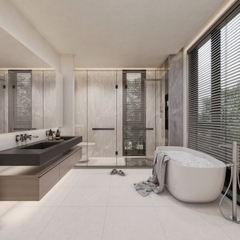 Gạch Ấn Độ 600x600 men Matt Porcelain META STONE SILVER