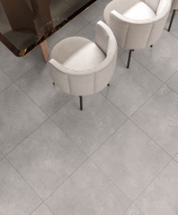 Gạch Ấn Độ 600x600 men Matt Porcelain BETON GRIS