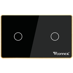 Công tắc thông minh 2 kênh viền nhôm Vconnex VCN-WS02L