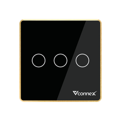 Công tắc thông minh 3 kênh viền nhôm Vconnex VCN-WS03L