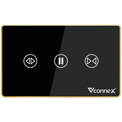 Công tắc rèm đơn viền nhôm Vconnex VCN-WS1CL