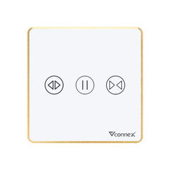 Công tắc rèm đơn viền nhôm Vconnex VCN-WS1CL