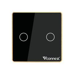 Công tắc thông minh 2 kênh viền nhôm Vconnex VCN-WS02L