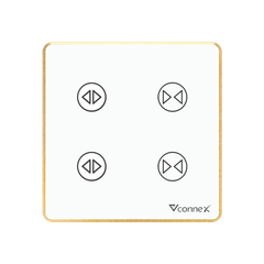 Công tắc rèm đôi viền nhôm Vconnex VCN-WS2CL