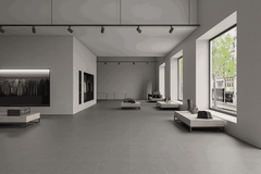 Gạch Ấn Độ 600x600 men Matt Porcelain RAW SLATE GREY