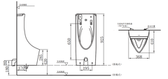 Tiểu nam cảm ứng đặt sàn JOMOO J13050-1D/31Z-I011