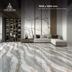 Gạch  lát 1000x1000 CMC men kim cương Porcelain PPD11012S5