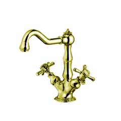 Vòi lavabo nóng lạnh 1 lỗ mạ vàng Classic 60C4088MAG