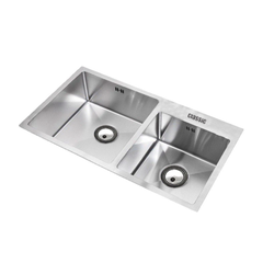 Chậu rửa bát thủ công Inox cao cấp 2 hố lệch Classic DS8235