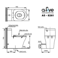 Bồn Cầu Một Khối A-Five A5-8261
