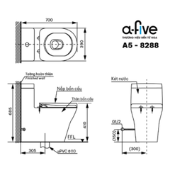 Bồn Cầu Một Khối A-Five A5-8288