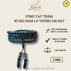 Vòng tay trầm hương Kì Hải Nam cận chìm vòng dài 138 hạt đeo cổ đeo tay 5mm 12gram thơm mạnh 036