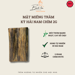 [LIVE] Mặt dây chuyền trầm hương Kỳ Hải Nam nhỏ chìm nước cao cấp 2g làm mặt dây chuyền, miếng trầm chơi cảnh, thưởng mùi 127-02