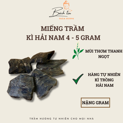 Miếng trầm hương Kỳ Hải Nam xông đốt bỏ ví tài lộc và bình an, gỗ trầm hương phong thuỷ may mắn, sức khoẻ bình an miếng 3-4g 103