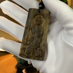 [LIVE] Mặt dây chuyền trầm hương Kì Hải Nam cận chìm khắc hình Quan Âm Bồ Tát 130