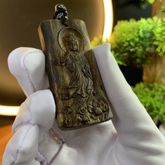 [LIVE] Mặt dây chuyền trầm hương Kì Hải Nam cận chìm khắc hình Quan Âm Bồ Tát 130