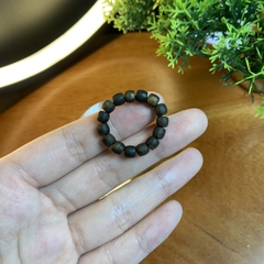 Nhẫn trầm hương Kỳ Hải Nam lu thống 4li dầu đen cận chìm 016-02