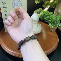 [LIVE] Vòng tay trầm hương Kì Hải Nam chìm nước Tâm Kì dầu đốt trúc 9-10li dầu đen 046-09