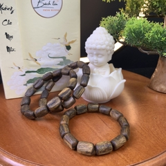 [LIVE] Vòng tay trầm hương Kỳ Hải Nam Tâm Kỳ Dầu dạng trụ trúc thô 9-10li 028