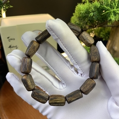 [LIVE] Vòng tay trầm hương Kỳ Hải Nam Tâm Kỳ Dầu dạng trụ trúc thô 9-10li 028