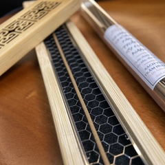 [QÙA TẶNG KHI MUA NHANG] Hộp đế đốt nhang không tăm nhang thanh gỗ, có nam châm, lướt sắt, bông chống cháy