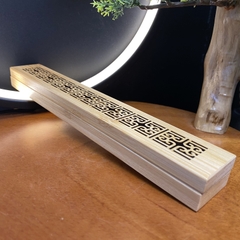 [QÙA TẶNG KHI MUA NHANG] Hộp đế đốt nhang không tăm nhang thanh gỗ, có nam châm, lướt sắt, bông chống cháy