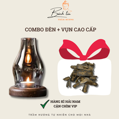 Combo đèn xông + vụn trầm hương xông đốt cao cấp nhiều dầu CB.301.120