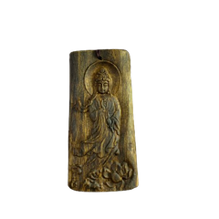 [LIVE] Mặt dây chuyền trầm hương Kì Hải Nam cận chìm khắc hình Quan Âm Bồ Tát 130