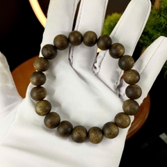 Vòng tay trầm hương hạt tròn Kì Hải Nam nặng gram dầu nâu vàng mùi thơm ngọt thanh khiết 025