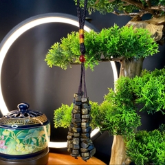 Dây treo ô tô trầm hương phong thủy Kì Hải Nam treo xe hơi, nặng 10-12g thơm sống mạnh dầu đen 119