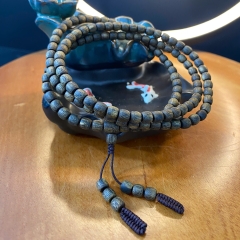 Vòng tay trầm hương Kì Hải Nam cận chìm vòng dài 138 hạt đeo cổ đeo tay 5mm 12gram thơm mạnh 036