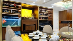 Nội thất chung cư gỗ óc chó Gia Lâm, Hà Nội