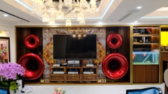 Nội thất chung cư gỗ óc chó Gia Lâm, Hà Nội