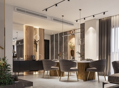 Thiết kế thi công nội thất chung cư phòng khách hiện đại Time City