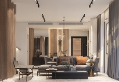 Thiết kế thi công nội thất chung cư phòng khách hiện đại Time City