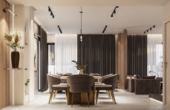 Thiết kế thi công nội thất chung cư phòng khách hiện đại Time City