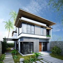 Nội thất phòng khách biệt thự hiện đại