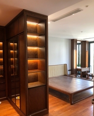 Thi công nội thất nhà phố gỗ óc chó tại NGUỴ NHƯ KONTUN