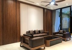 Thi công nội thất nhà phố gỗ óc chó tại NGUỴ NHƯ KONTUN