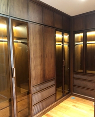 Thi công nội thất nhà phố gỗ óc chó tại NGUỴ NHƯ KONTUN