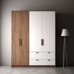 TỦ QUẦN ÁO GỖ CÔNG NGHIỆP 4 CÁNH 4 BUỒNG