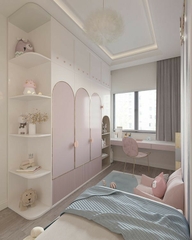 TỦ QUẦN ÁO GỖ CÔNG NGHIỆP CHO BÉ GÁI
