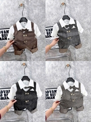 Set công tử bé trai kẻ 2