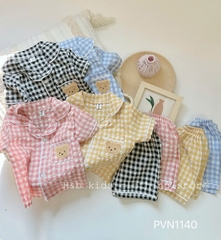Bộ cộc kẻ Pijama