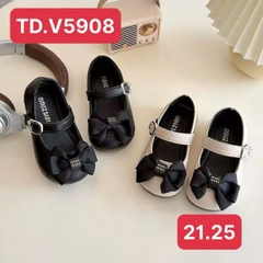 Giày búp bê nhỡ đen - trắng