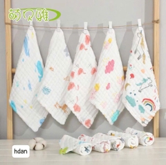 Set 5 Khăn sữa xô nhăn (hoạ tiết)