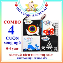 Sách vải kich thích thị giác cho bé